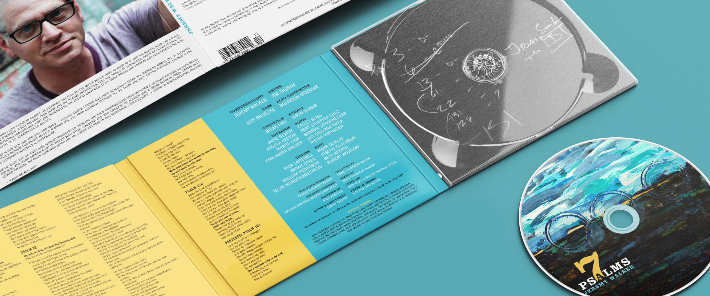 7 Psalms and Haunted Blue album artwork and packaging